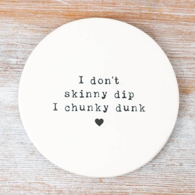 Sottobicchiere in Porcellana Chunky Dunk, 10 cm per la vendita all'ingrosso da parte di Gainsborough Giftware x Portland Living