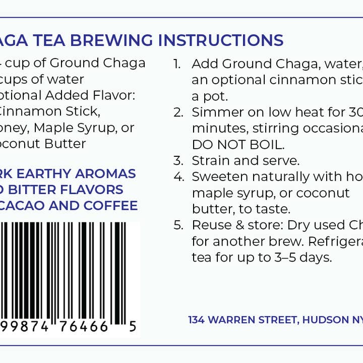 GO Mushrooms - Wholesale Protein/Superfood Powder - GROUND CHAGA 8oz.1