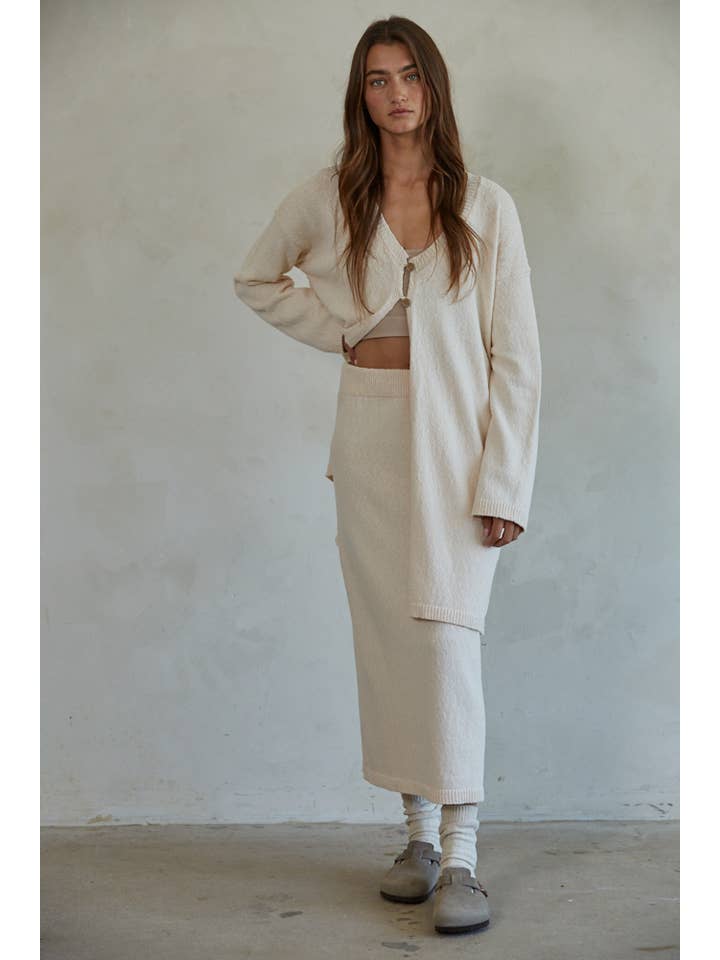 By Together - Wholesale Cardigan - Women's - W1641 | Knit Sweater Cotton Long Sleeve Midi Cardigan4