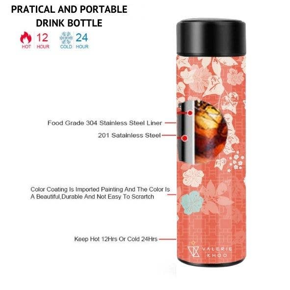 ArtSHINE - Vente Bouteilles d'eau - Bouteille de boisson intelligente à affichage LED - Butterfly Screen par Valerie1