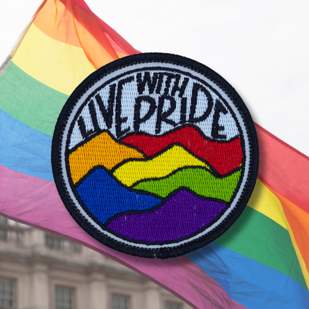 Outpatch - Wholesale Patch - Live with Pride Embroidered Sticker Patch1