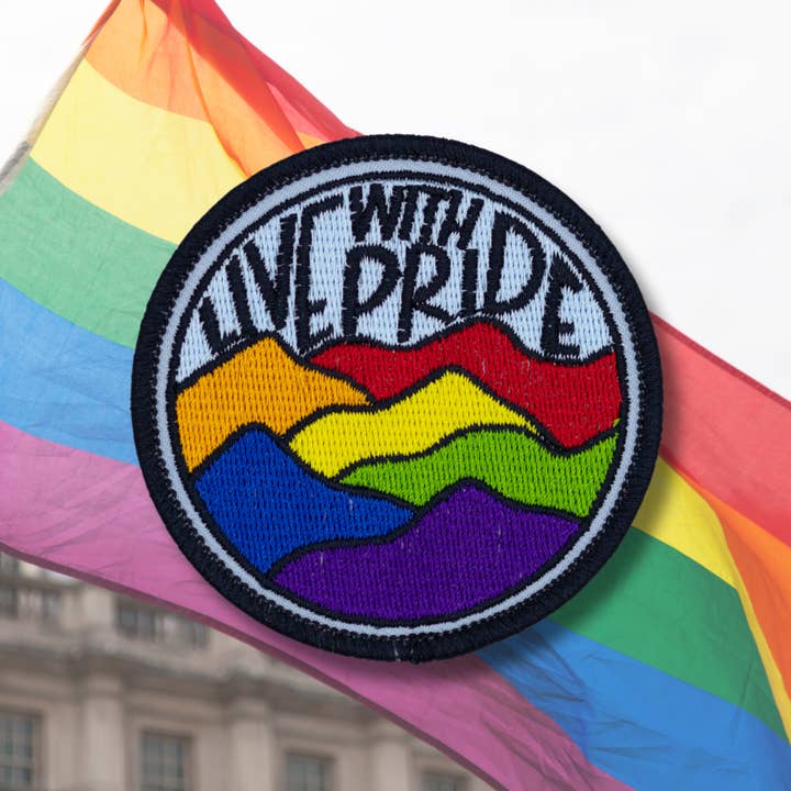 Outpatch - Wholesale Patch - Live with Pride Embroidered Sticker Patch1