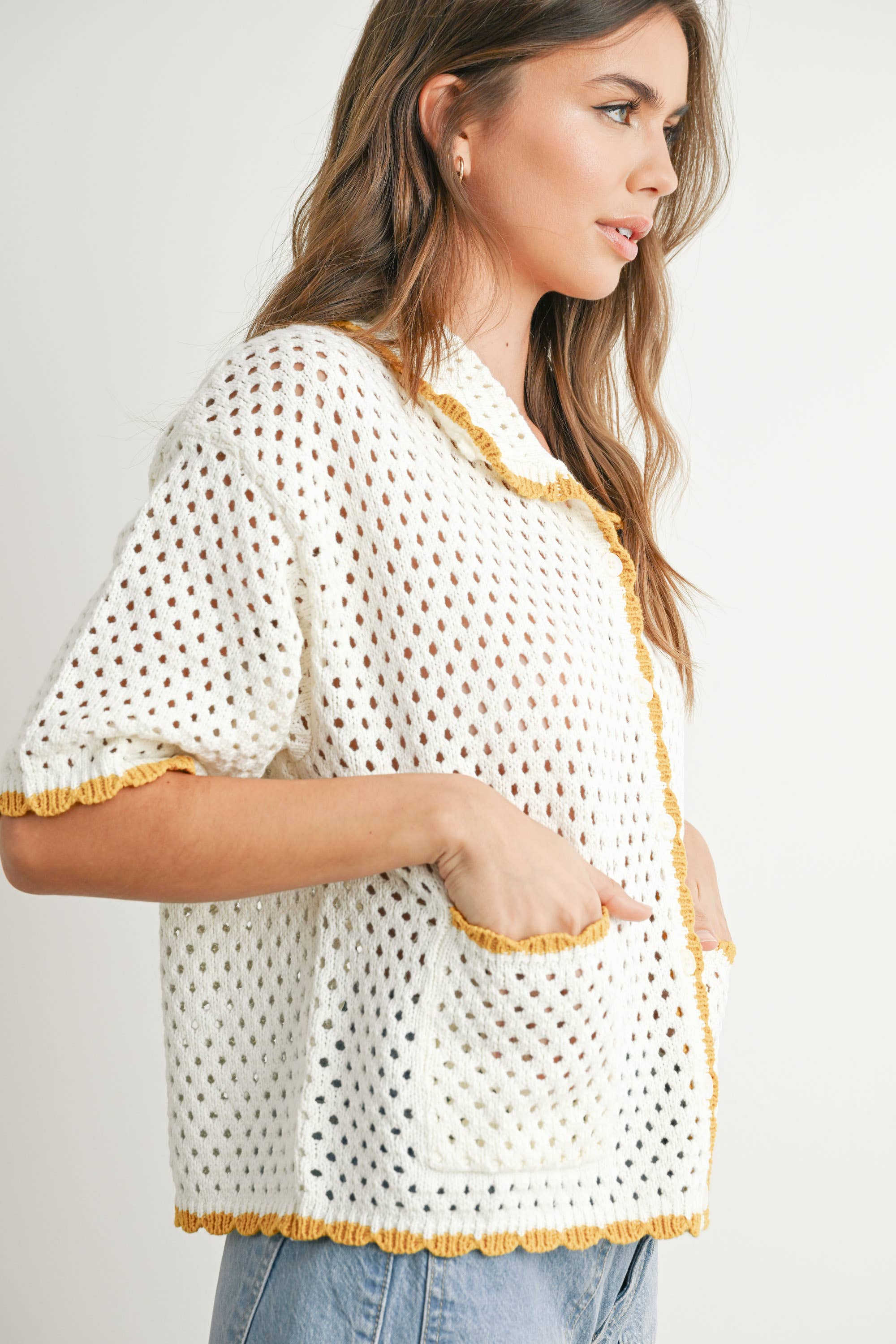 BUTTERMELON - Vendita all'ingrosso Maglione tricot - Donna - Maglione all'uncinetto Urban Vibe - BMW765413