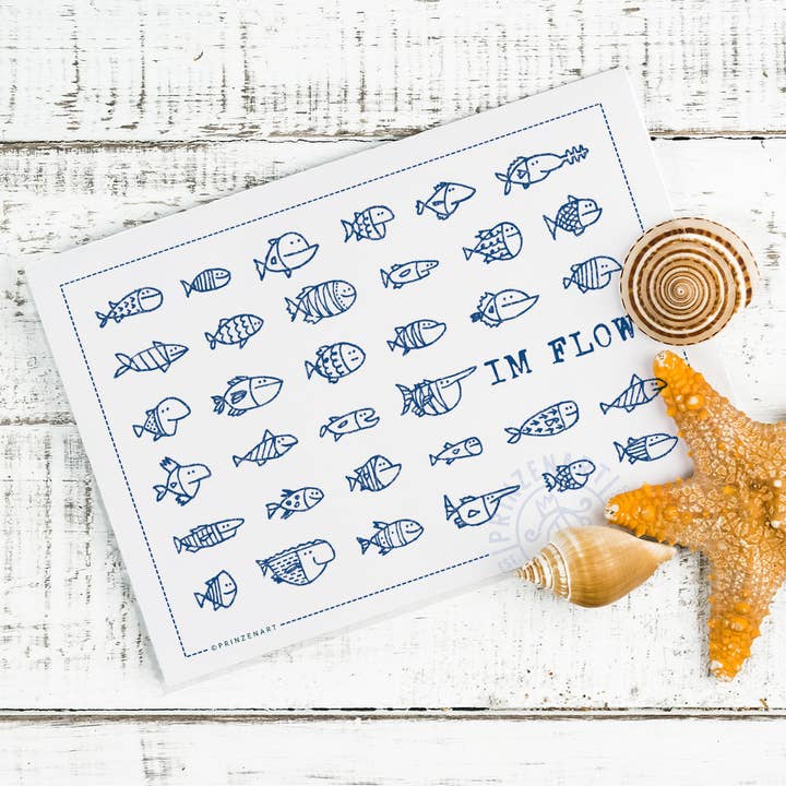 Postcard "In the Flow" | Fish Card With You in the Flow for wholesale by Prinzenart