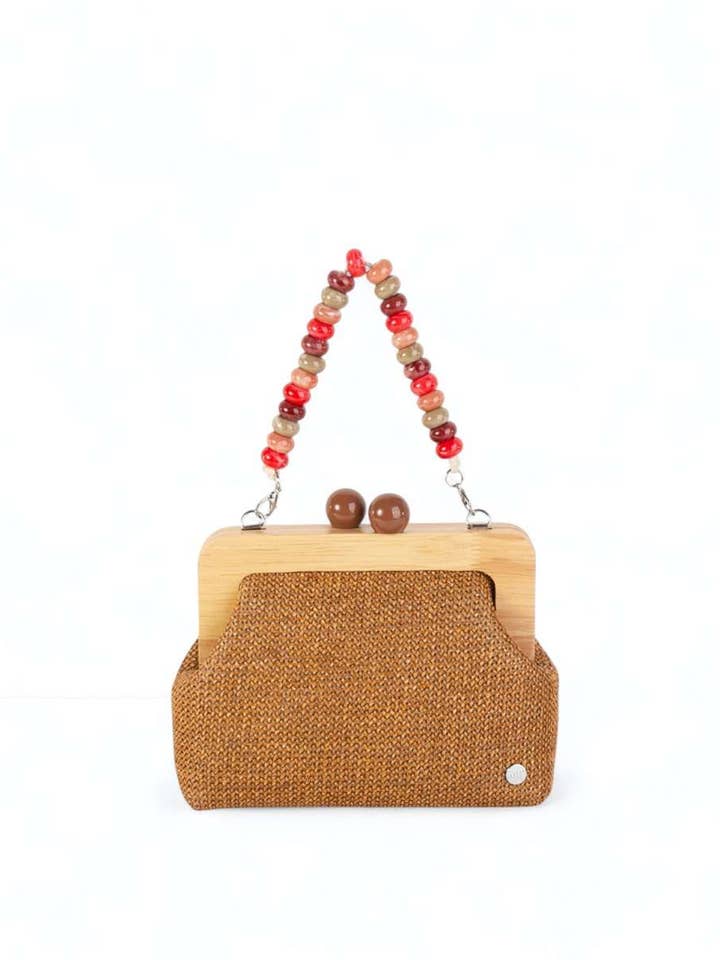 VF26112_33 - FEST JANA CLUTCH RAFIA TERRACOTTA för wholesale av Kbas