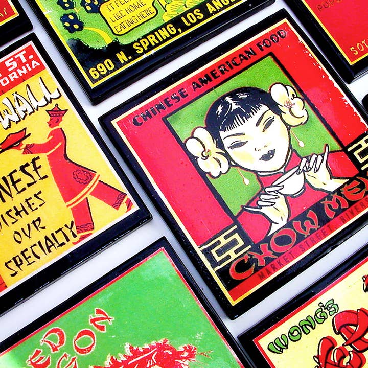 Classic Take-Out Menu Coaster Set for wholesale by Cheltenham Road