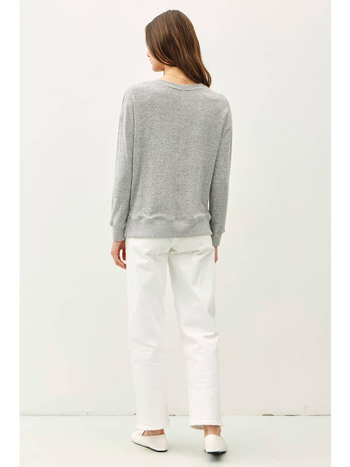 Be Cool - Wholesale Knit Top - Women's - ROUND NECK HACCI BRUSHED PULLOVER KNIT TOP