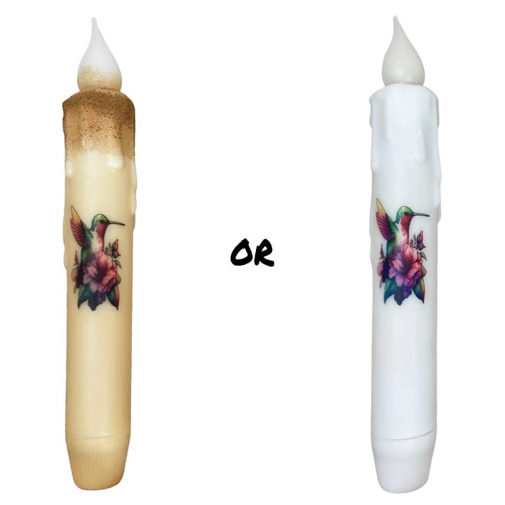 Small Town Dusk – wholesale Flameless candle – Hummingbird Bird Spring Battery Operated Timer Taper Candles