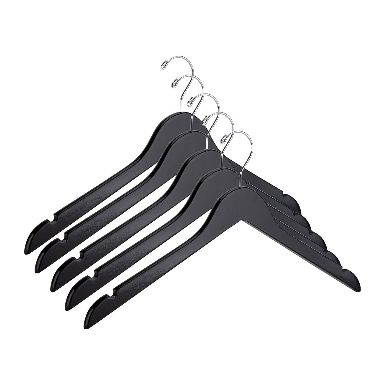 Store Supply Warehouse - Wholesale Clothes Hangers - 17" Black Wood Dress Hangers - Case of 503