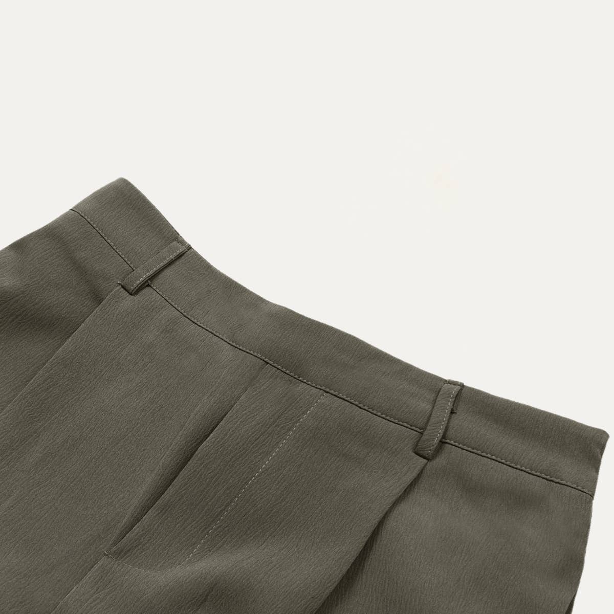 Dark Olive Casual High Waisted Pockets On Tie-Hem Jogger Pants for wholesale on Faire5