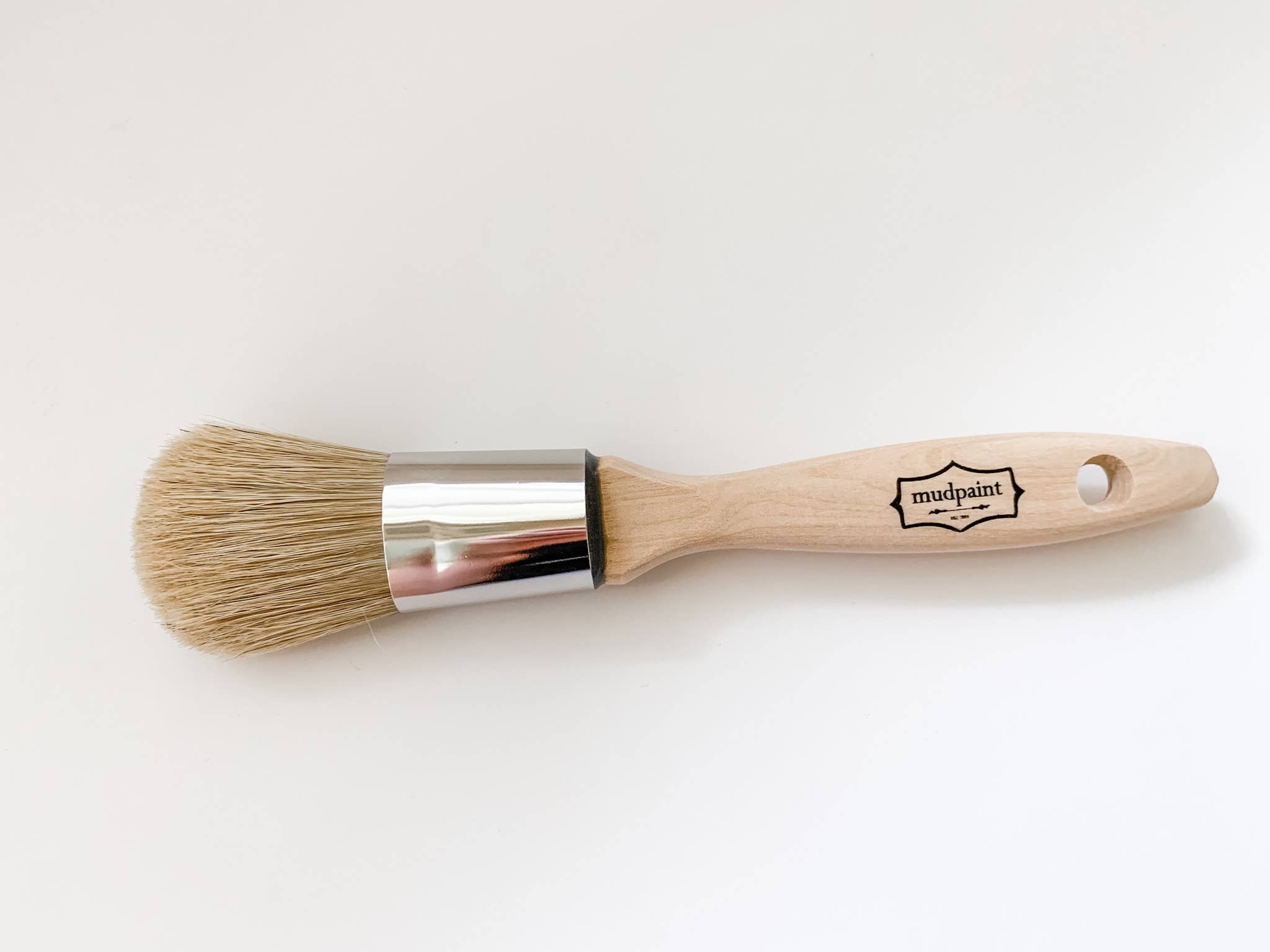 MudPaint - Wholesale Paint/Wax Brush - 1" Natural Bristle Paint Brush - with MudPaint Logo1