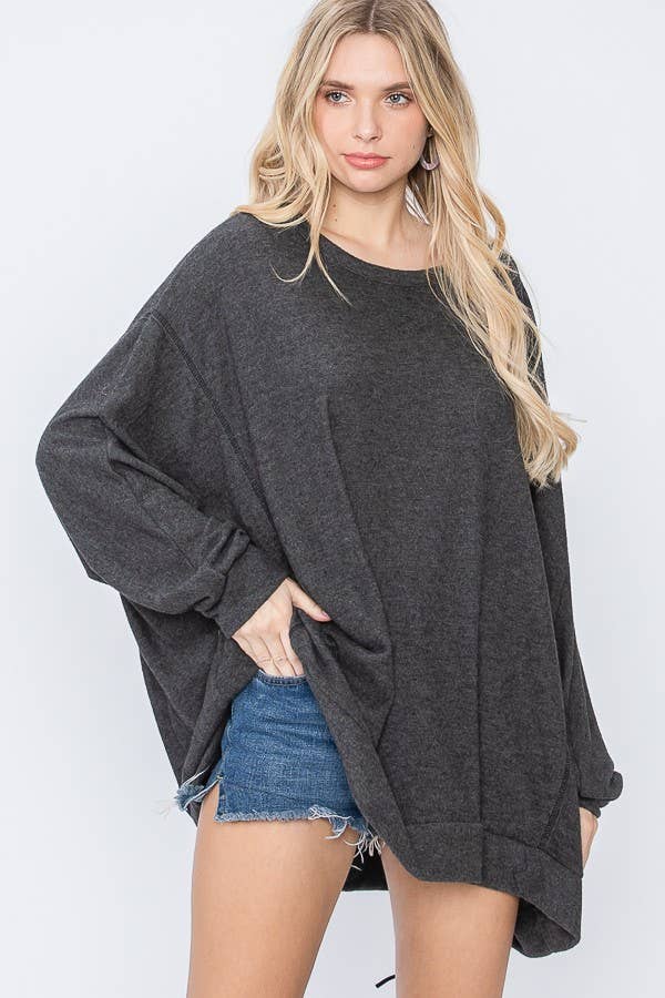 JADE BY JANE - Wholesale Tunic - Women's - OVERSIZE TUNIC WITH SCRUNCHED BACK3