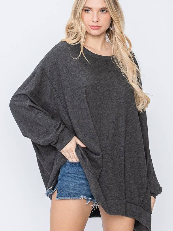 JADE BY JANE - Wholesale Tunic - Women's - OVERSIZE TUNIC WITH SCRUNCHED BACK3