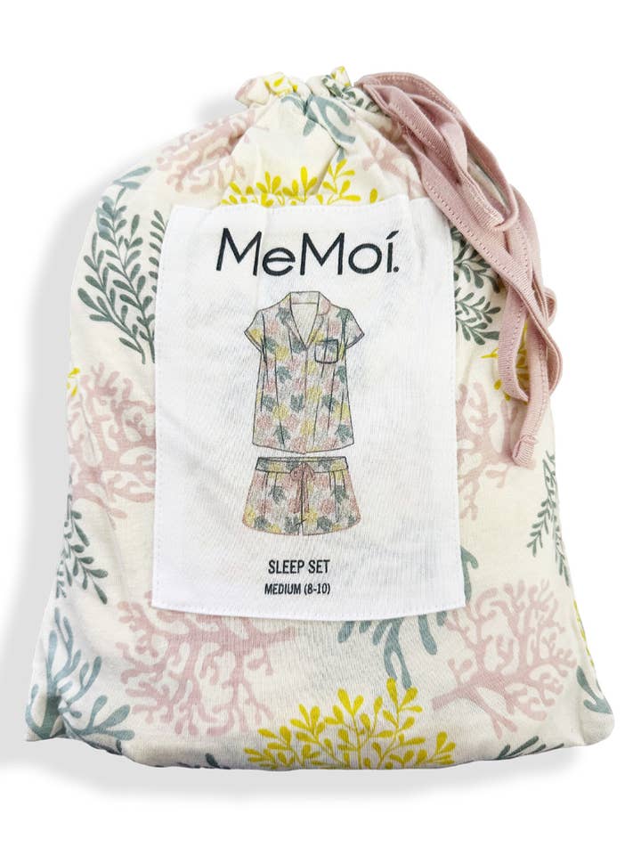 Lyserød Koralrev hak krave kort PJ sæt for engroshandel på Faire4