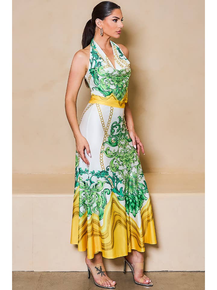 Her Bottari - Wholesale Top & Skirt Set - Women's - BS4313-SET_Cowl Neck Skirt Set2