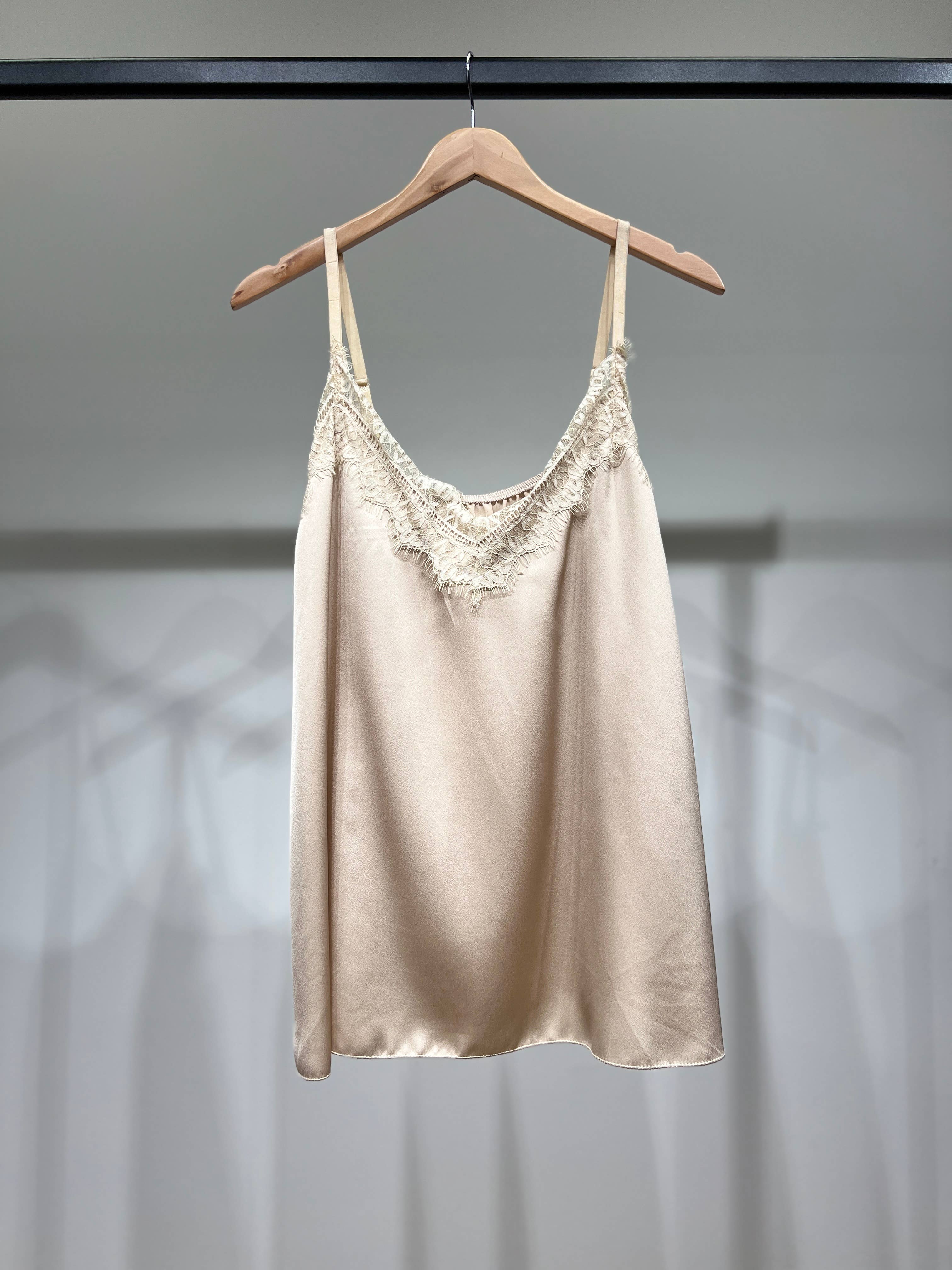 L'Emotion - Vente Débardeur – femme - Débardeur Caraco Ajustable à Dentelle Satiné4