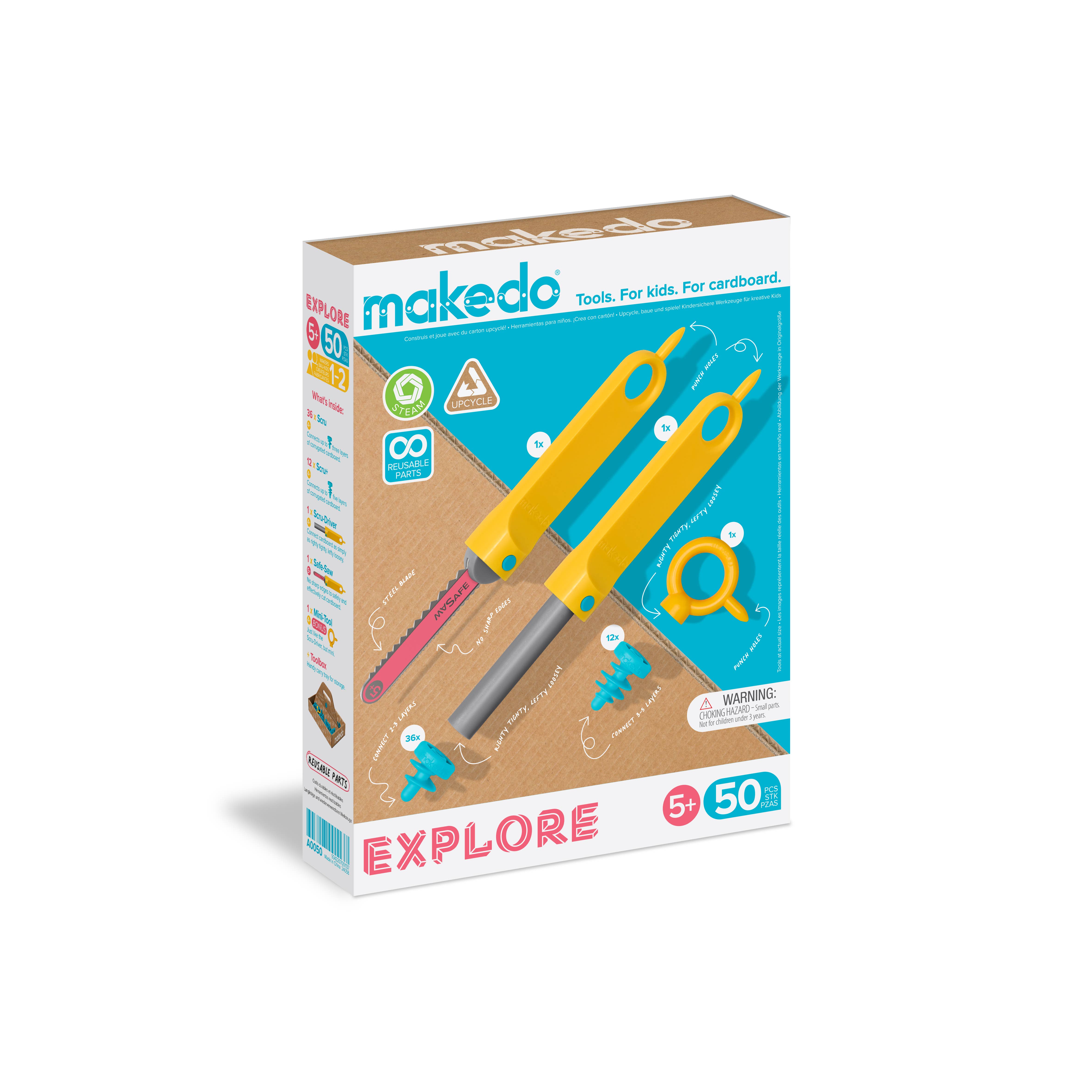 Makedo Australia - Wholesale Building set – Child - Explore Kit | Makedo Cardboard Construction for 1-2 Makers14
