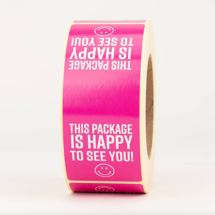Klistremærker: Denne pakke er glad for at se dig (490 stk.) for engroshandel hos liebevoll verpackt