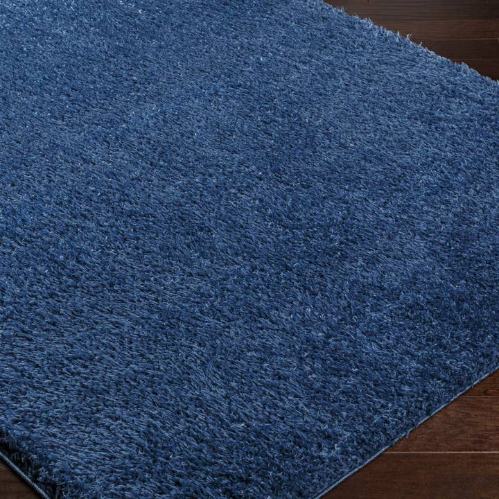 Hauteloom - Wholesale Area Rug - Faina Solid Dark Blue Shag Rug Washable16