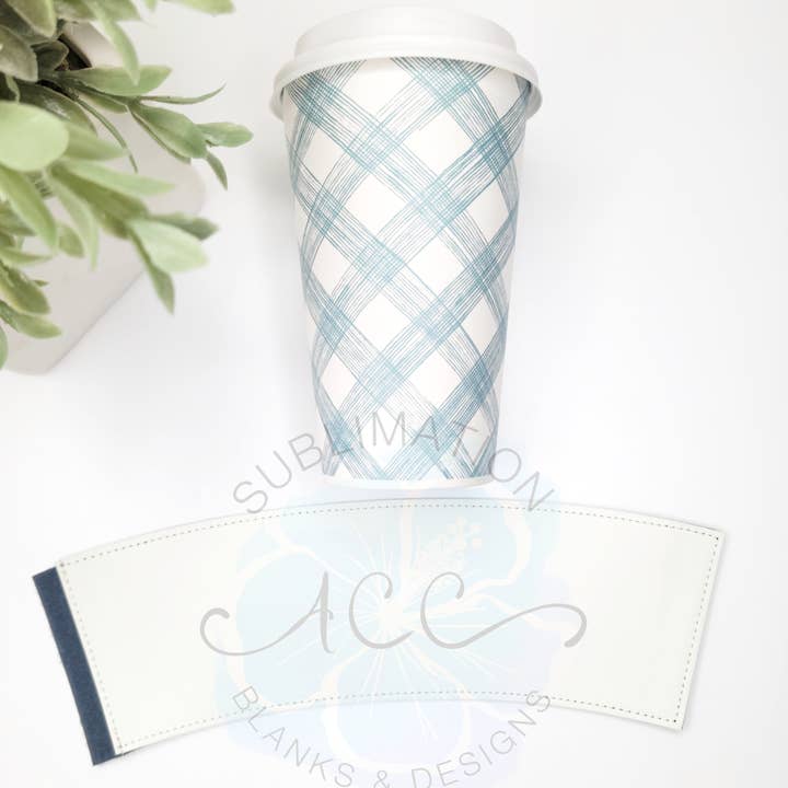 ACC Sublimation Blanks - Wholesale Drink Huggers & Koozies - Sublimation leather cup sleeves, SHOP EXCLUSIVE sublimation blank leather cup sleeves, sublimation leather coffee cup sleeves RTS1