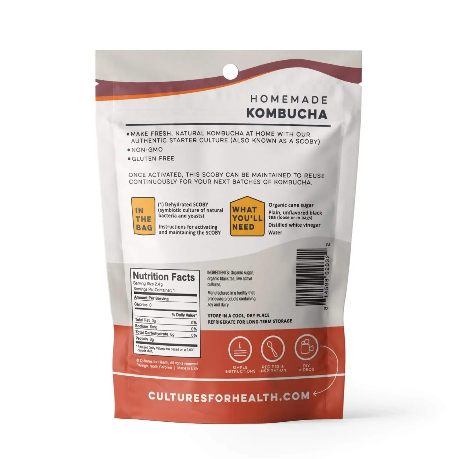 Cultures for Health - Wholesale DIY Food Kit - Organic Kombucha Starter Culture 1