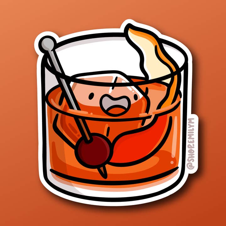 Old Fashioned Sticker for wholesale by Shop Emily M