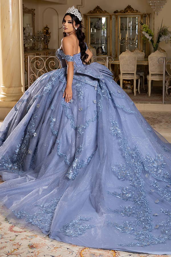 Babyfox Apparel - Wholesale Gown - Women's - Off the Shoulder Embellished Quinceanera Ball Gown2