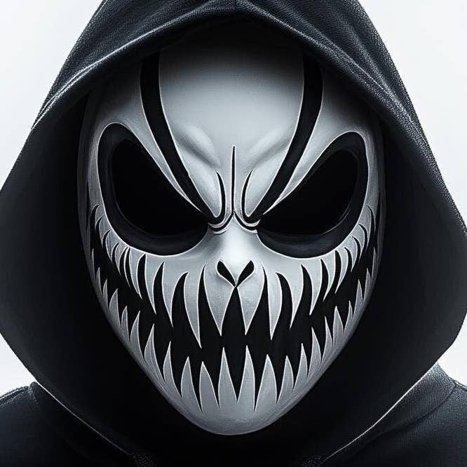 Grinning Demon Mask | Horror Villain Scary Cosplay Mask | 3D Printed Halloween Costume Nightmare Monster Mask | Creepy Gothic Horror Mask for wholesale by Decords