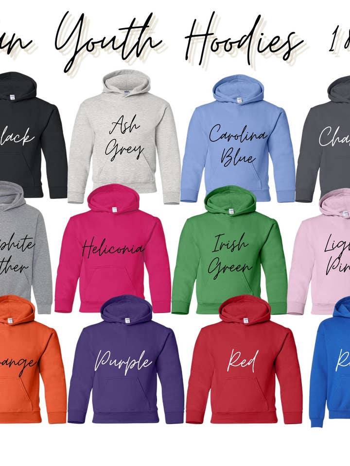 Gildan Youth Hoodie Blank 18500B for wholesale by Faith Forward Transfers