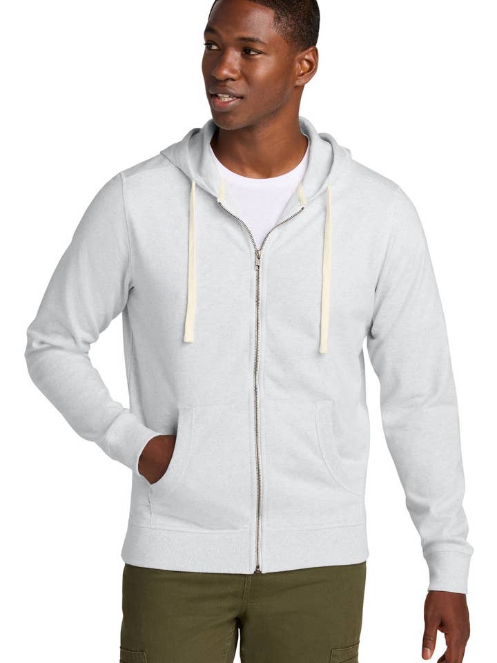 T-shirts personnalisés Ink Tees, impression personnalisée, qualité premium, délai rapide, plusieurs couleurs, hoodie à fermeture éclair intégrale District Re-Fleece DT8102. pour la vente par Ink Tees Custom Tshirts