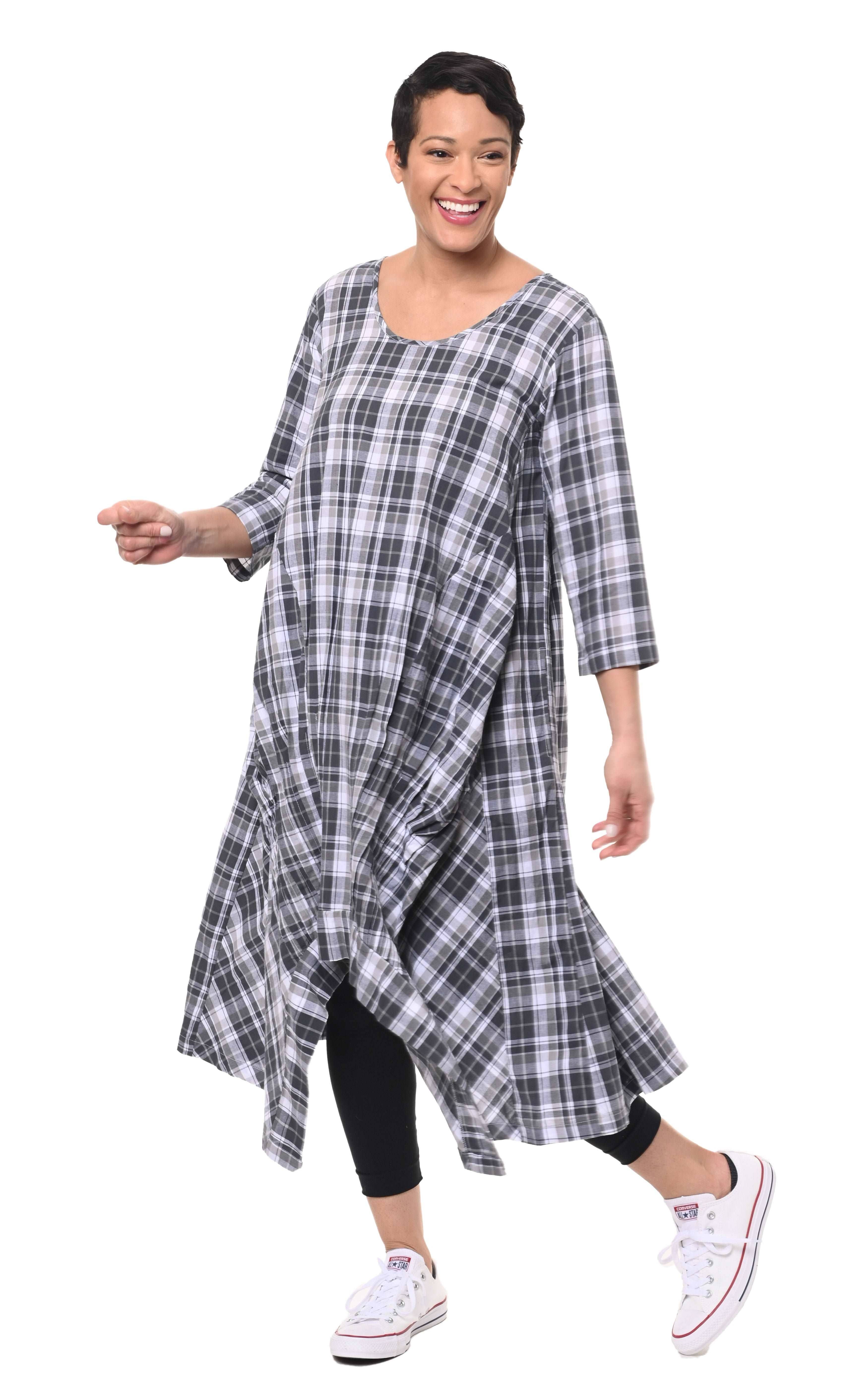 Tulip Clothing - Vendita all'ingrosso Vestito - Donna - CV49 Lexi in Grayscale Check*3