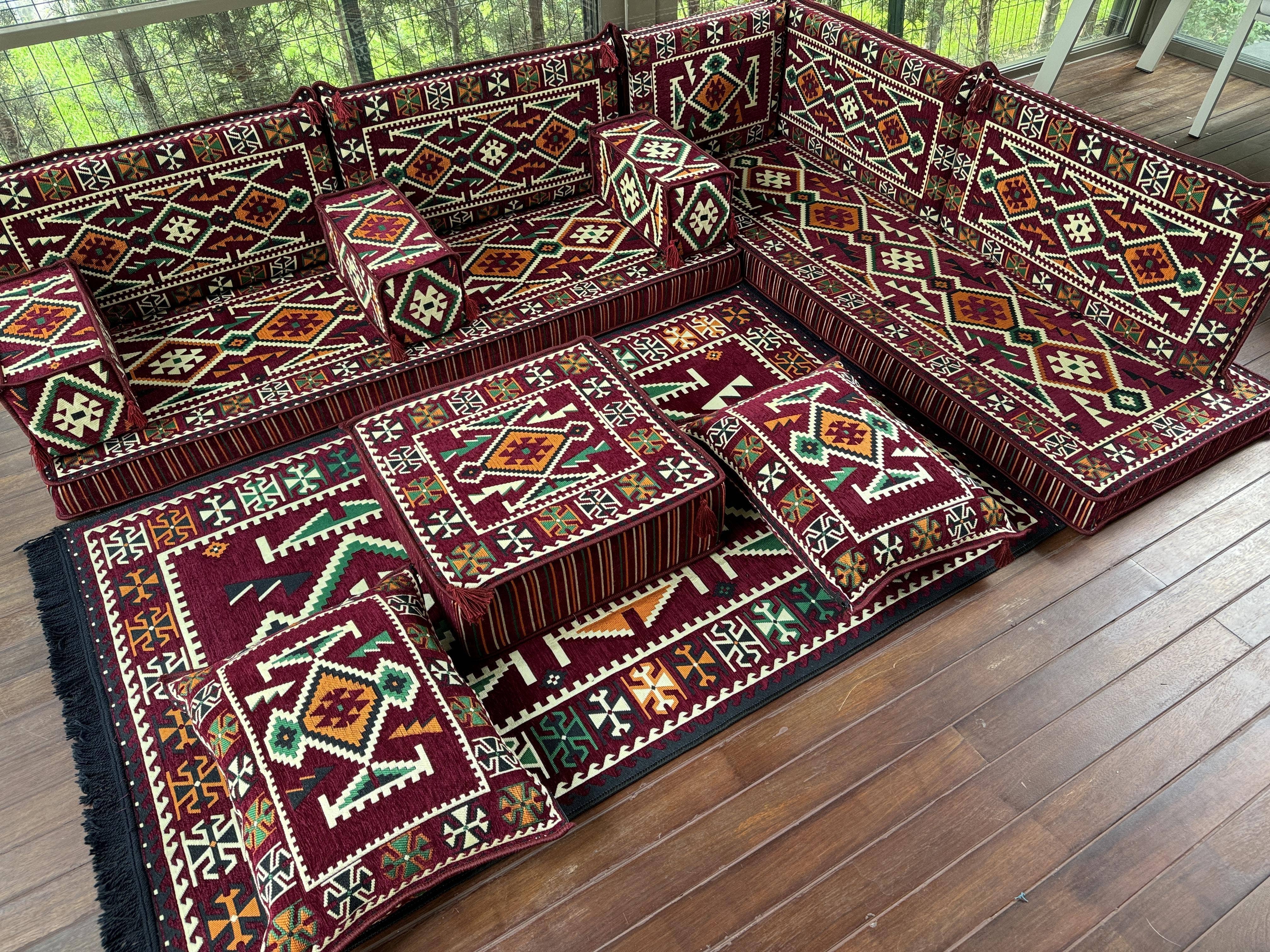 The Loom Wholesale – wholesale Sofa – Handmade Kilim Sofa Set for Rustic Floor Seating12