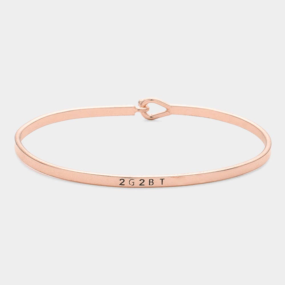 Sensibling Corp. - Wholesale Bangle Bracelet - '2G2BT' Brass Thin Metal Hook Bracelet0
