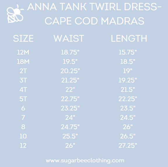 Sugar Bee Clothing - Wholesale Dress - Kids - Anna Ruffle Tank Twirl Dress - Cape Cod Madras4