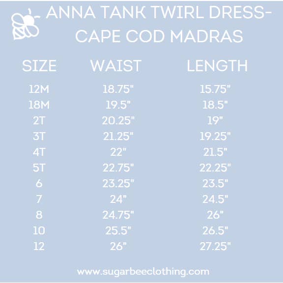 Sugar Bee Clothing - Wholesale Dress - Kids - Anna Ruffle Tank Twirl Dress - Cape Cod Madras4