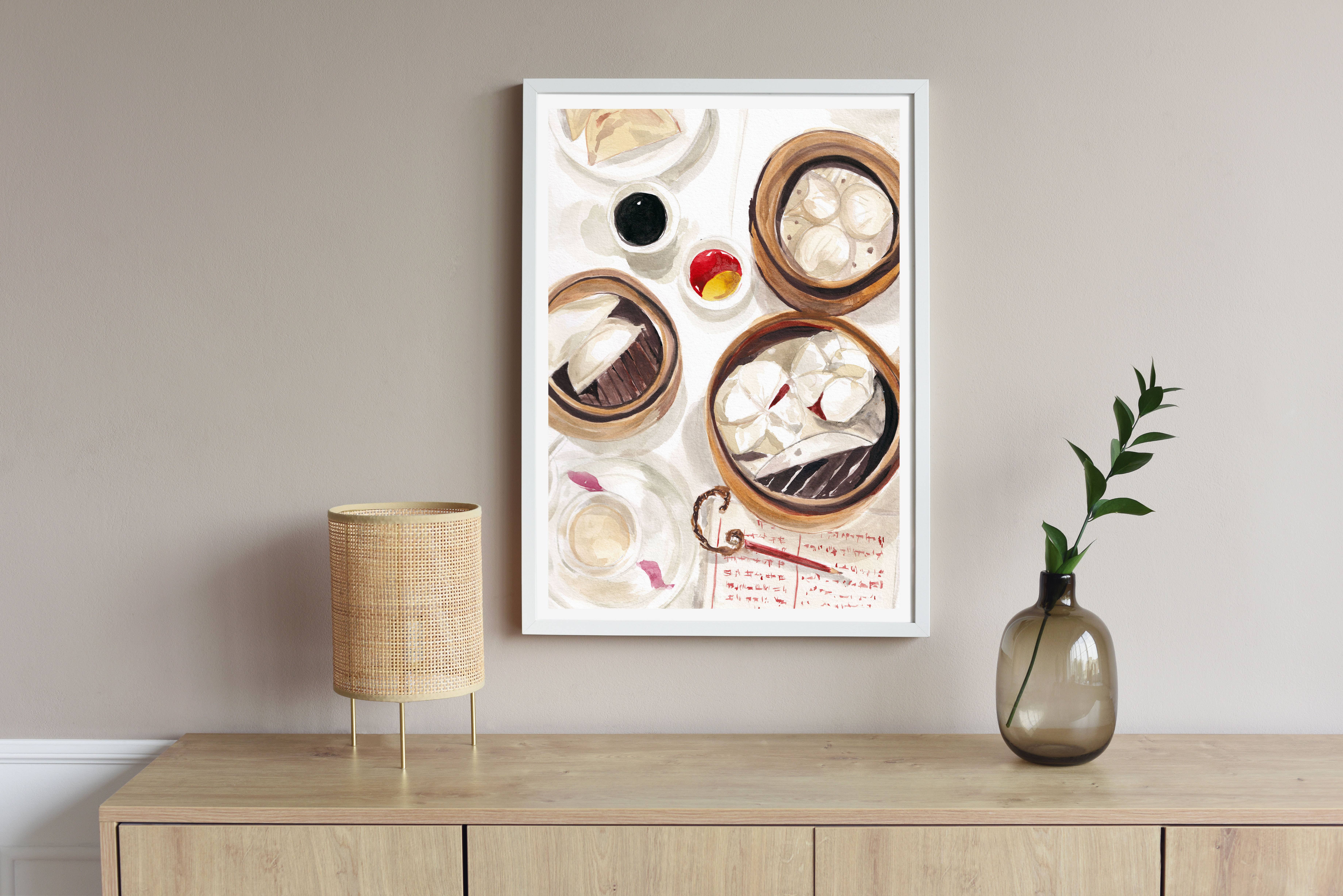 Medjool Studio Art Print Shop - Venta al por mayor Ilustración - Impresión artística de dim sum de Hong Kong - Ilustración de comida asiática2