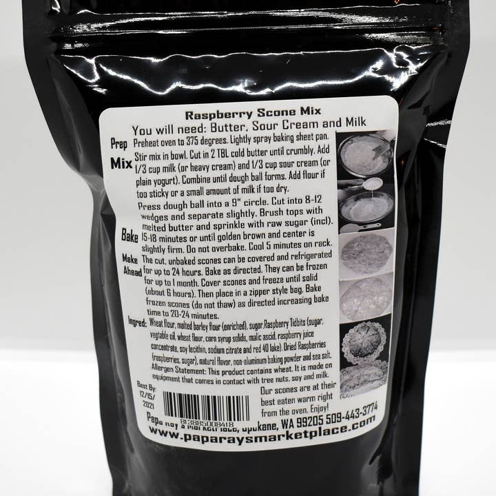 Papa Ray's Marketplace – Großhandel Kuchenbackmischung – Himbeer-Scone-Mix aus weißer Schokolade1