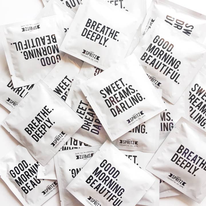 Happy Spritz - Wholesale Essential Oil - Sweet Dreams Darling Essential Oil Towelette 100 Unit Pack6