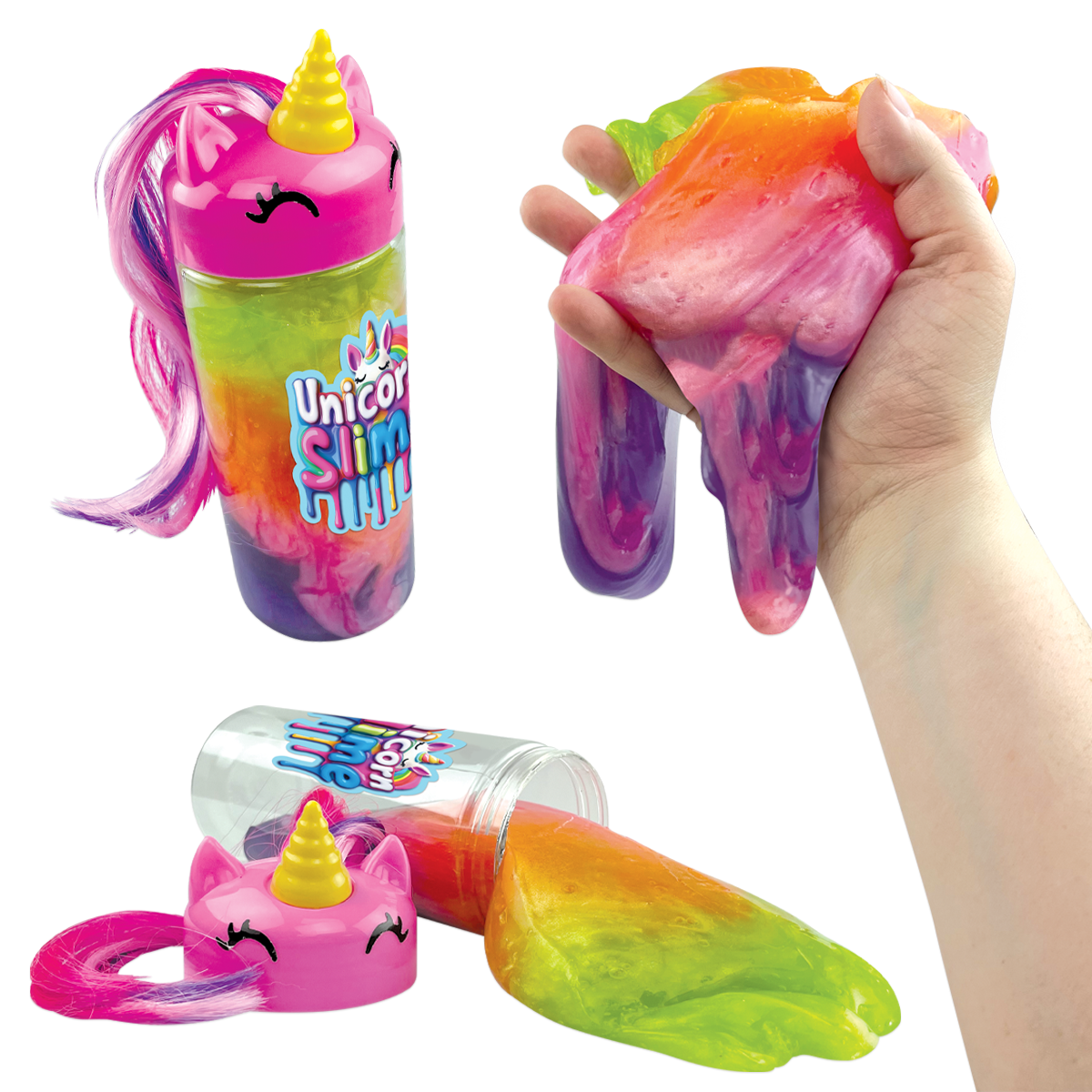 Novelty Brands - Wholesale Putty/Slime - Kids - Sparkly Rainbow Unicorn Slime - 6/Display2