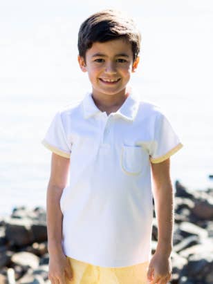 Conjunto corto de algodón pima a cuadros amarillos para venta al por mayor de Posh Pickle