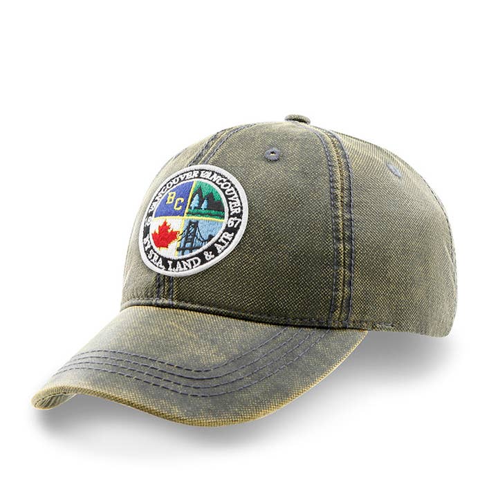 Vancouver Patch Logo Oilskin Solid Cap for wholesale by Northern Icons Canada