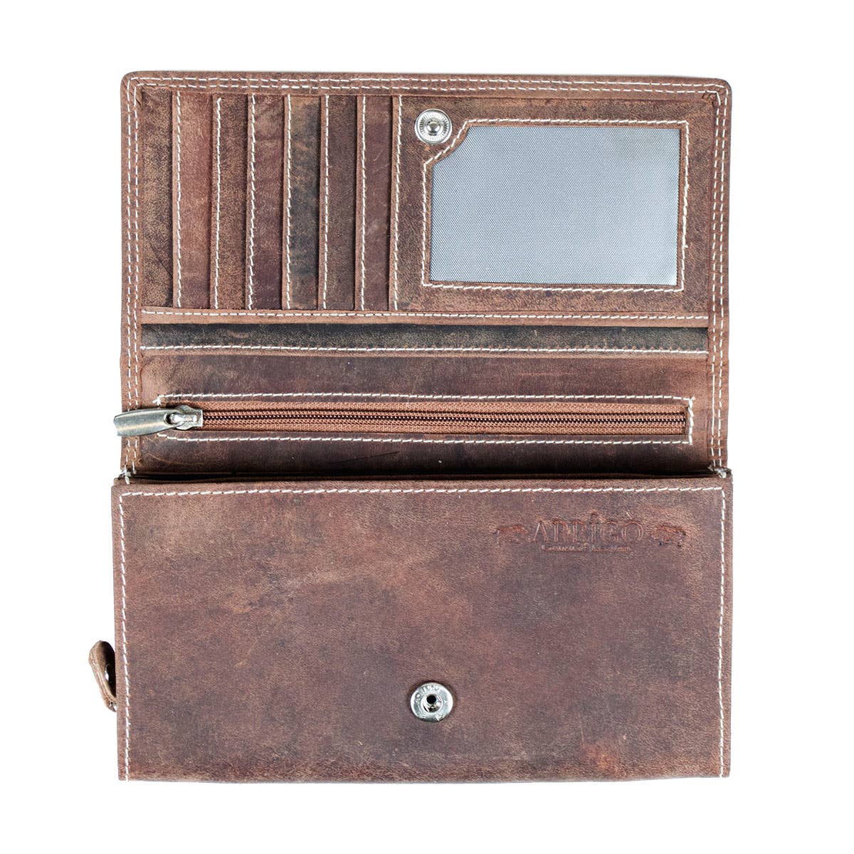 Arrigo - Wholesale Wallet - Women's - Large Buffalo Leather Wallet with Flap - 3 Colours - Arrigo7