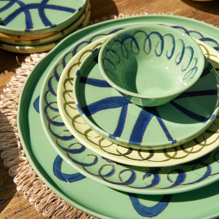 Couleur Nature - Wholesale Charger plate - Amalfi Service Charger Plate Green - 12.6" Diameter5