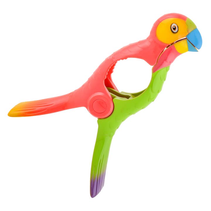 O2Cool - Wholesale Beach Accessories - O2COOL Boca Towel Clip Parrot1