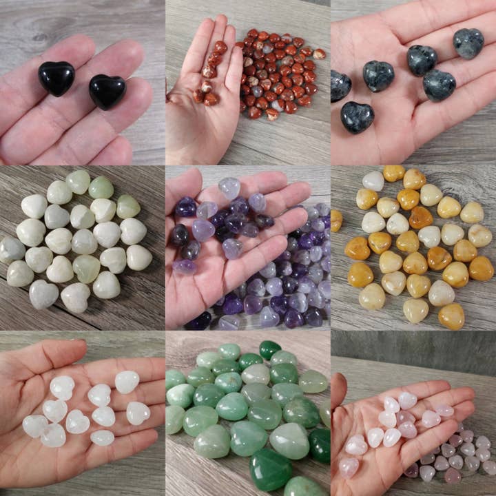 Gemstone Puffy Heart 15mm – Mini Crystal Hearts for Retail and other Purchase Wholesale gem heart. Free Returns & Net 60 Terms on Faire trending on Faire.