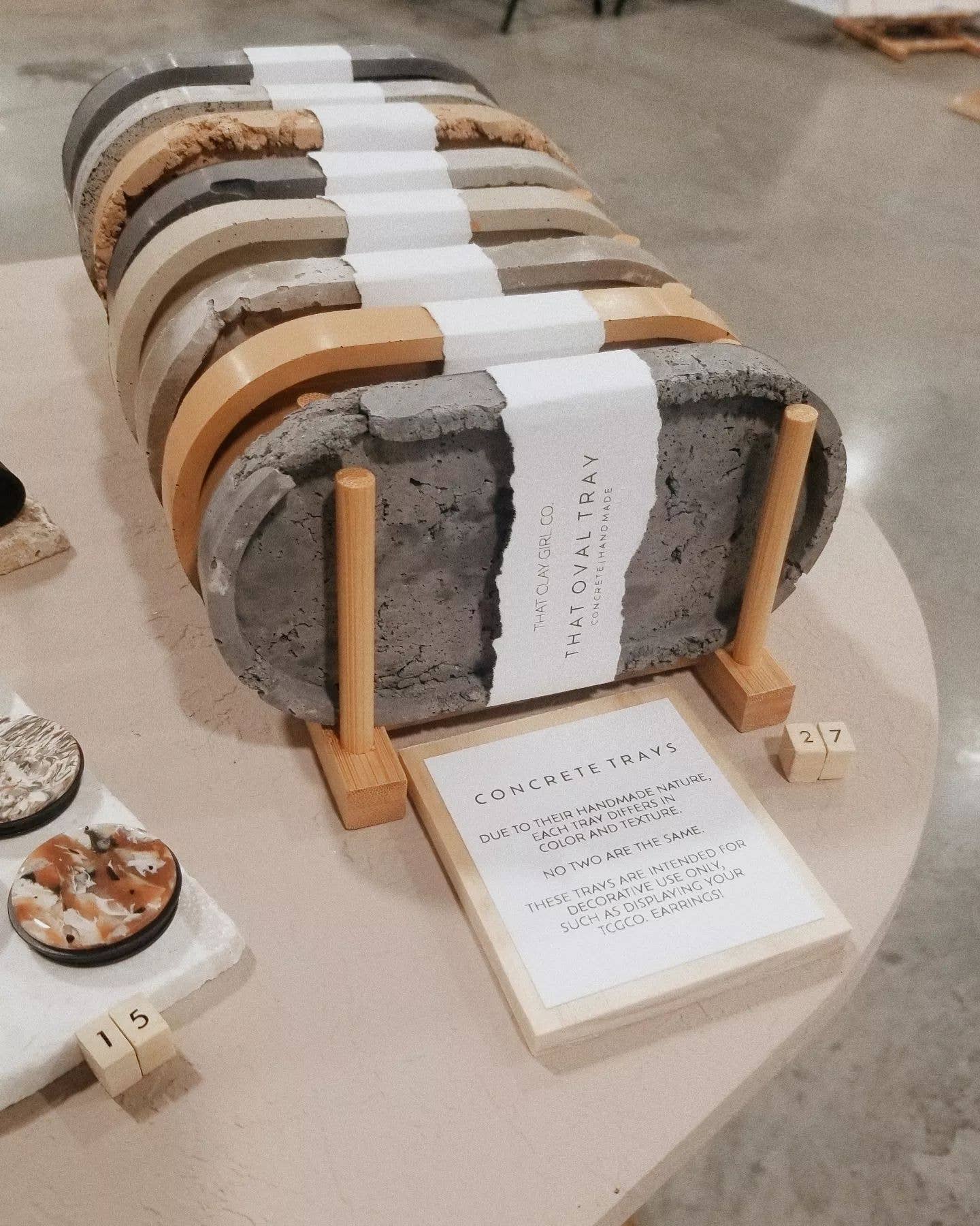 That Clay Girl Co. - Wholesale Decorative Tray - Concrete Tray | Oval Tray | Organic Decor | Decorative Tray6