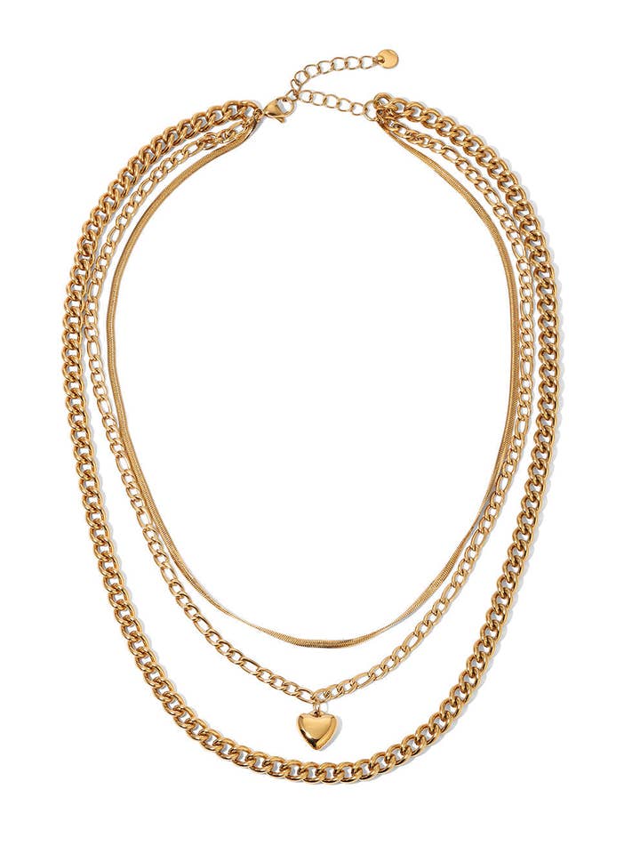 Collier en forme de cœur Dalila pour la vente par Eye Candy Los Angeles