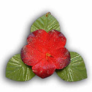 Erik & Mike – Engroshandel Pynt – Bali blomst Julepynt rød