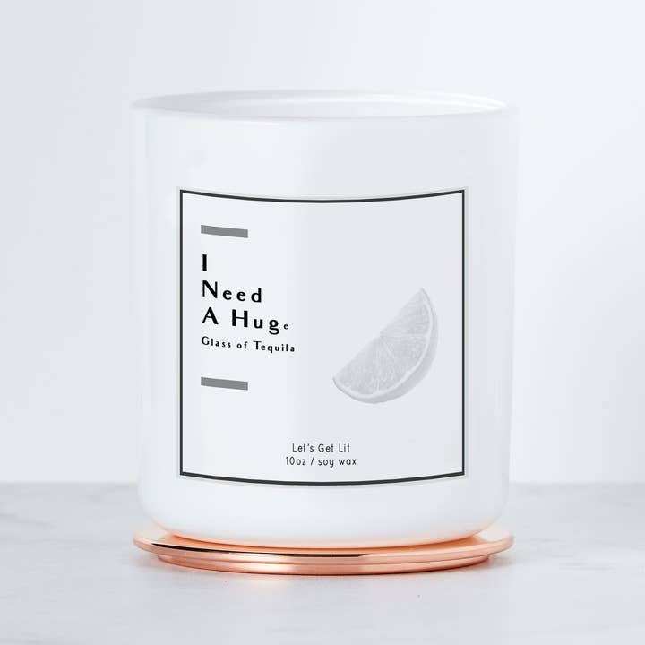 Calm Down Caren - Wholesale Jar/Filled Candle - I Need A Huge Glass of Tequila - Luxe Scented Soy Candle1