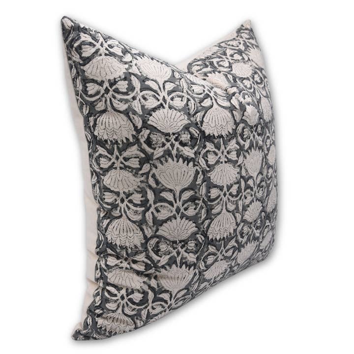 Fabdivine - Wholesale Throw Pillow Cover - Natural Block Duck Canvas Pillow Cover - Ulta Kamal